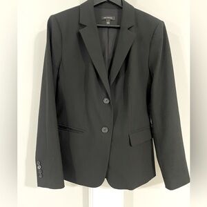 Ann Taylor Notched Two-Button Seasonless Stretch Blazer in Black